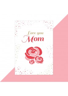 Moederdag kaart love you mom