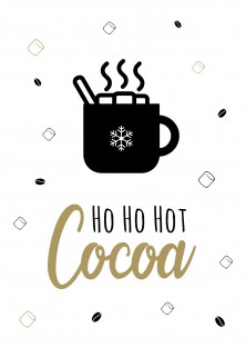 Grappige kerstkaart hot cocoa