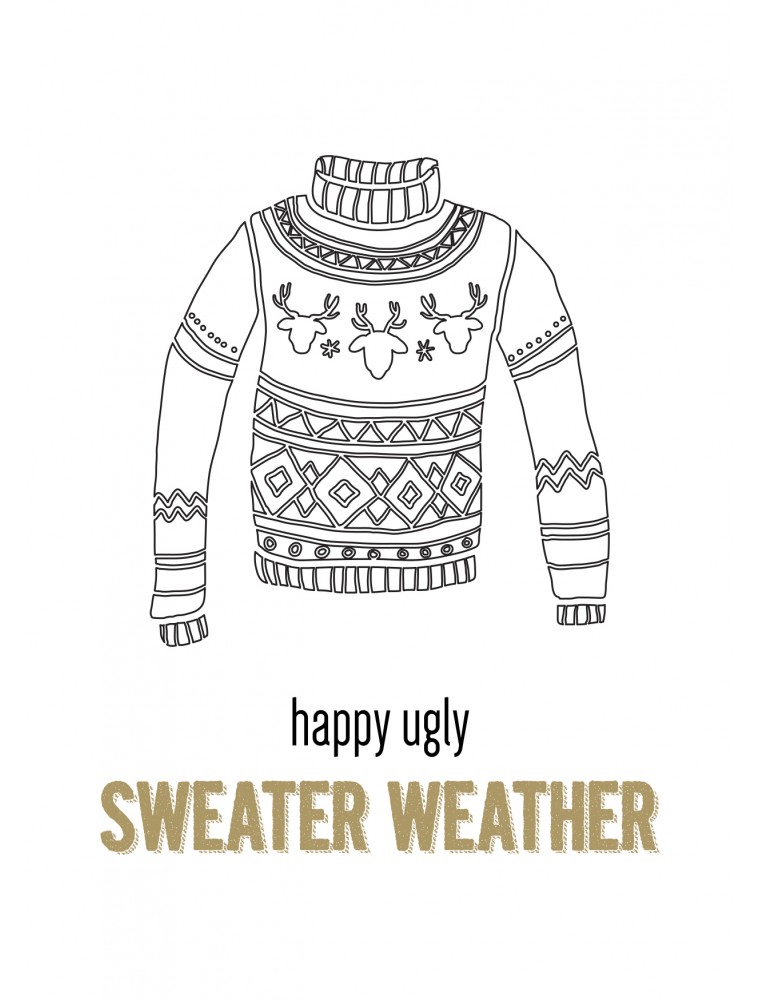 Grappige kerstkaart sweater