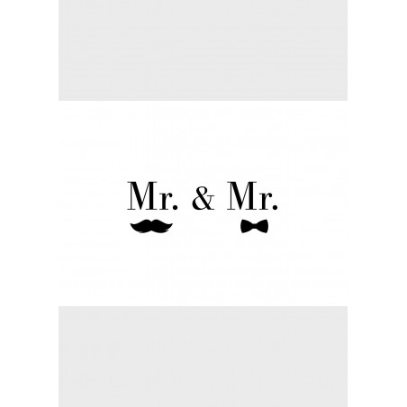 Wenskaart "Mr & Mr"