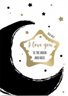 Kraskaart liefde "To the moon and back"