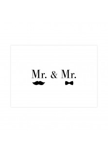 Wenskaart "Mr & Mr"