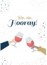 Pakket van 10: Verjaardagskaart sip sip hooray