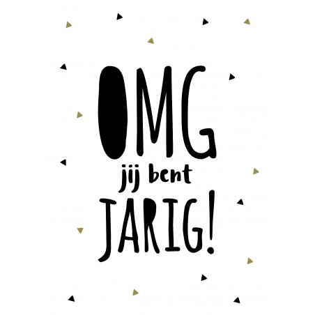 Pakket van 10: Verjaardagskaart "OMG Jij Bent Jarig"