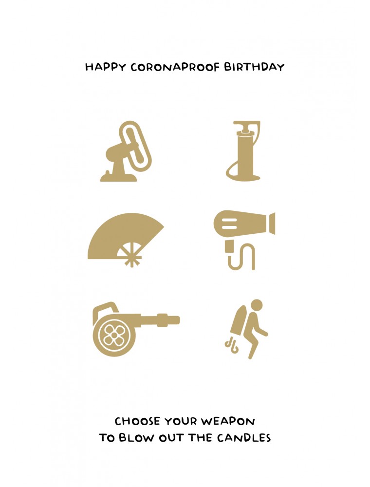 Corona verjaardagskaart wapen