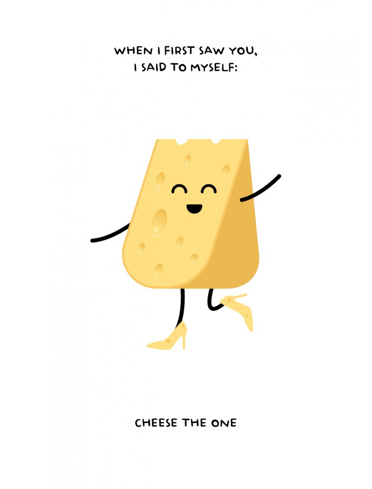 Liefde wenskaart - Cheese the One