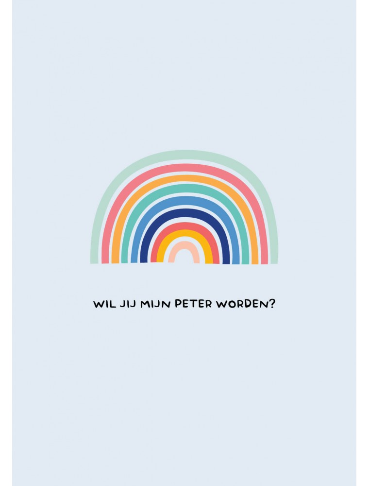 Wil jij mijn peter worden - Peter vragen wenskaart