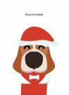 Kerstkaart hond - Feliz Navidog