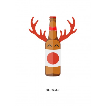 Kerstkaart met bier - Reinbeer