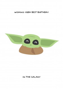 Star Wars verjaardagskaart - Baby Yoda