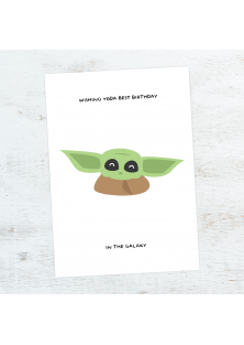 Star Wars verjaardagskaart - Baby Yoda
