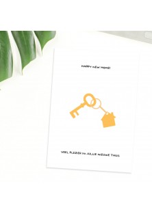 Kaartje nieuwe woning met sleutelhanger - Lacarta