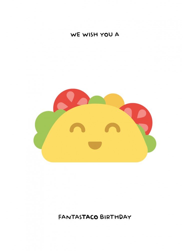 Taco verjaardagskaart - fantastaco birthday