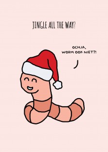 Jingle all the way - grappige kerstkaart - Lacarta