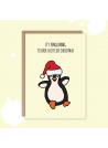10x It's penguining to look like Christmas - grappige kerstkaart - Lacarta