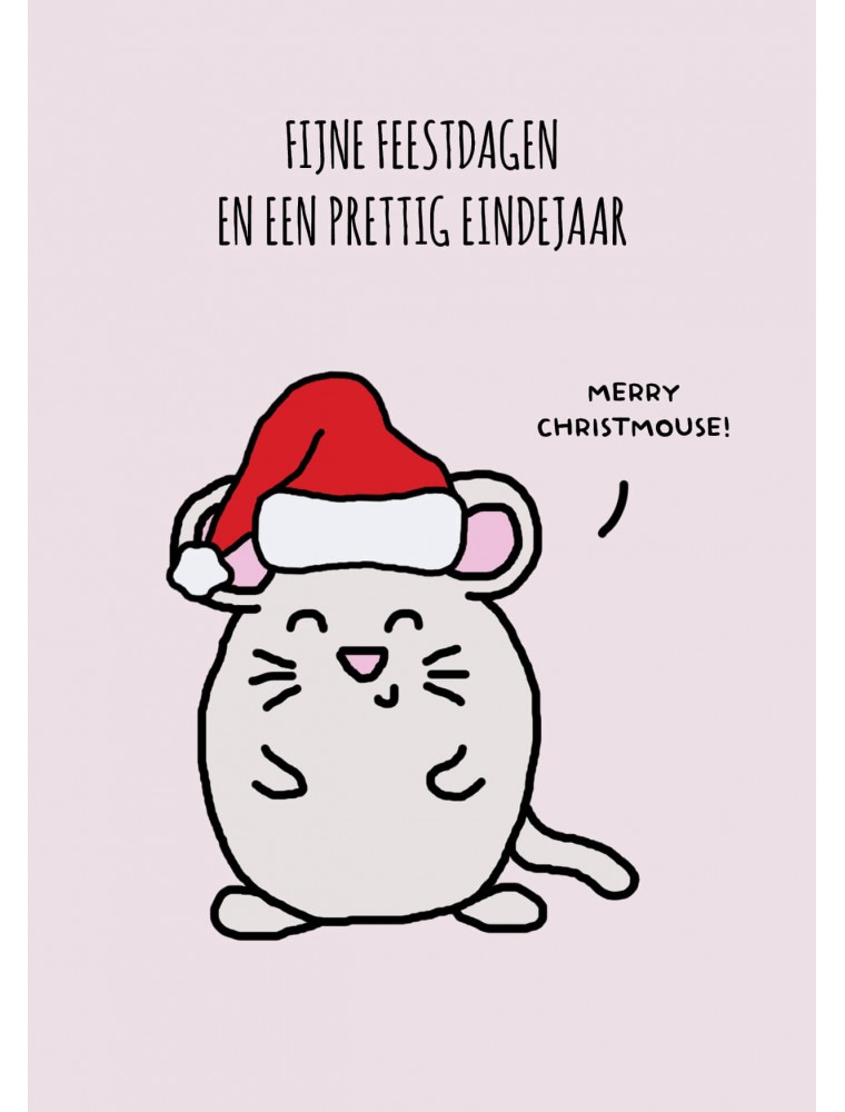 Merry Christmouse - grappige kerstkaart - Lacarta