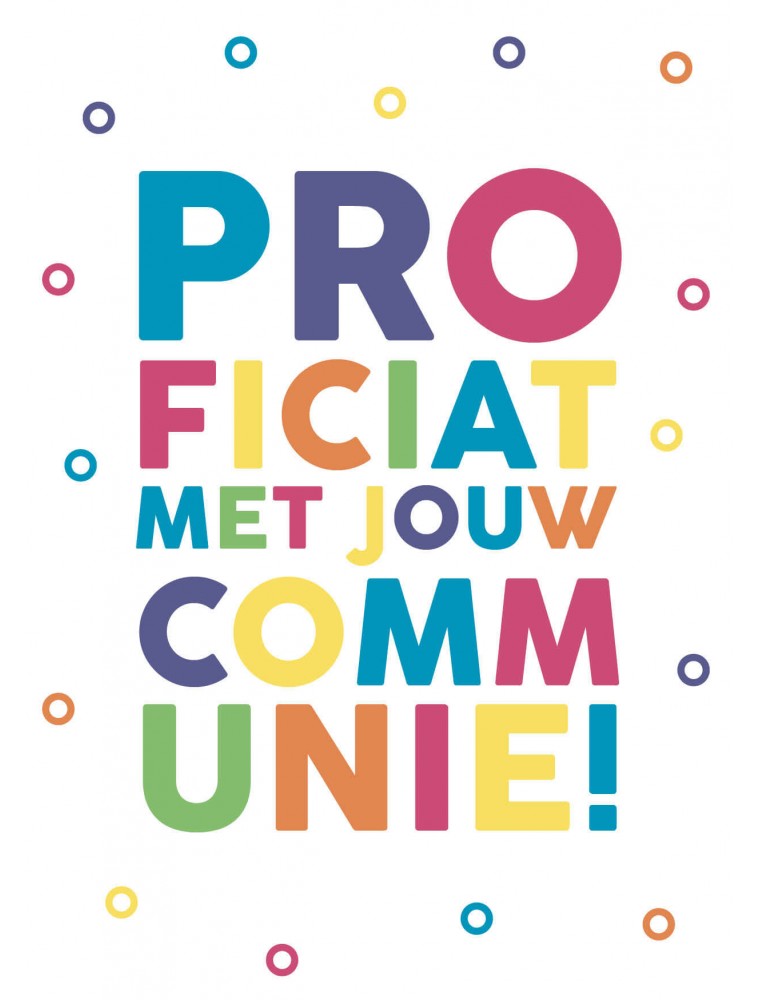 Proficiat met je communie kleur Proficiat met je communie kleur