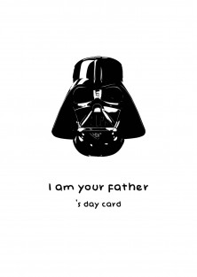 Vaderdag Star Wars kaart - vaderdag kaartje