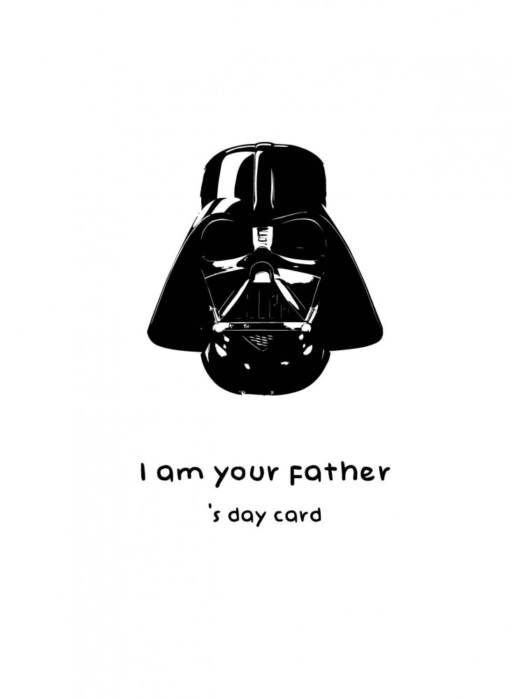 Vaderdag Star Wars kaart - vaderdag kaartje Vaderdag Star Wars kaart - vaderdag kaartje