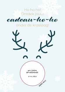 Kraskaart voor Kerst ontwerpen - Rudolf
