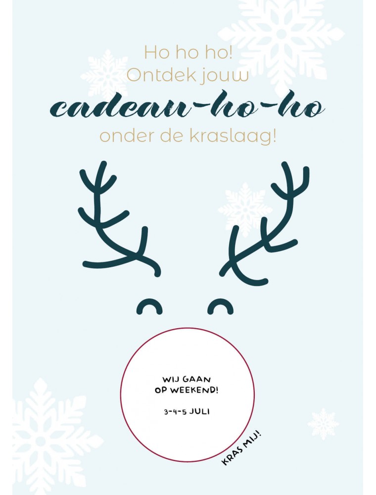 Kraskaart voor Kerst ontwerpen - Rudolf