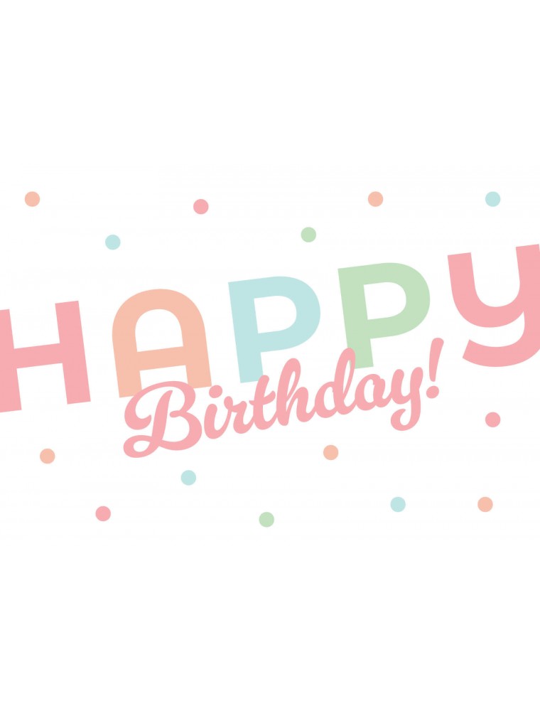 Verjaardagskaart happy birthday horizontaal - Lacarta