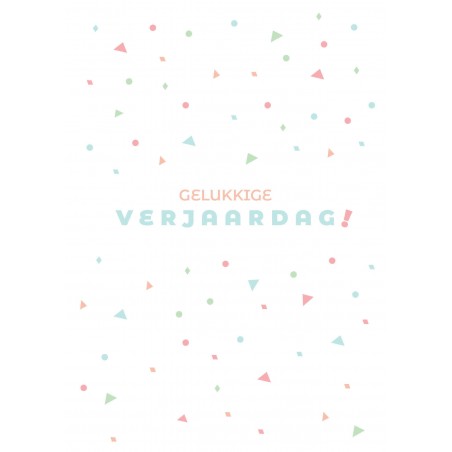 Verjaardagskaart Confetti - Lacarta