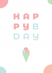 Verjaardagskaart Happy Bday IJsje - Lacarta