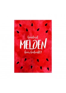 Bedankingskaart "Honderd Meloen"