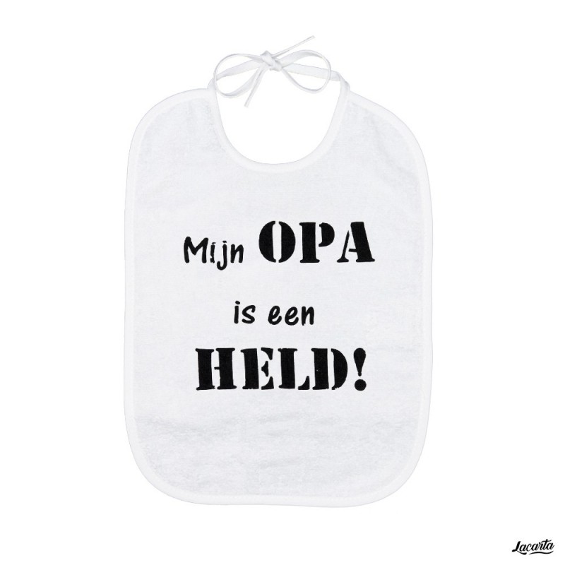 Slabbetje "Opa Is Een Held" Slabbetje "Opa Is Een Held"
